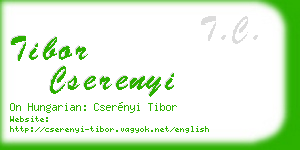 tibor cserenyi business card